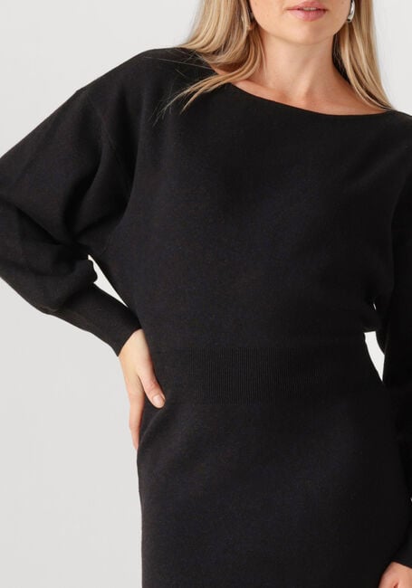 Schwarze ROUGE EDIT Maxikleid ROUSERAPHINE LS ANKLE KNIT DRESS - large