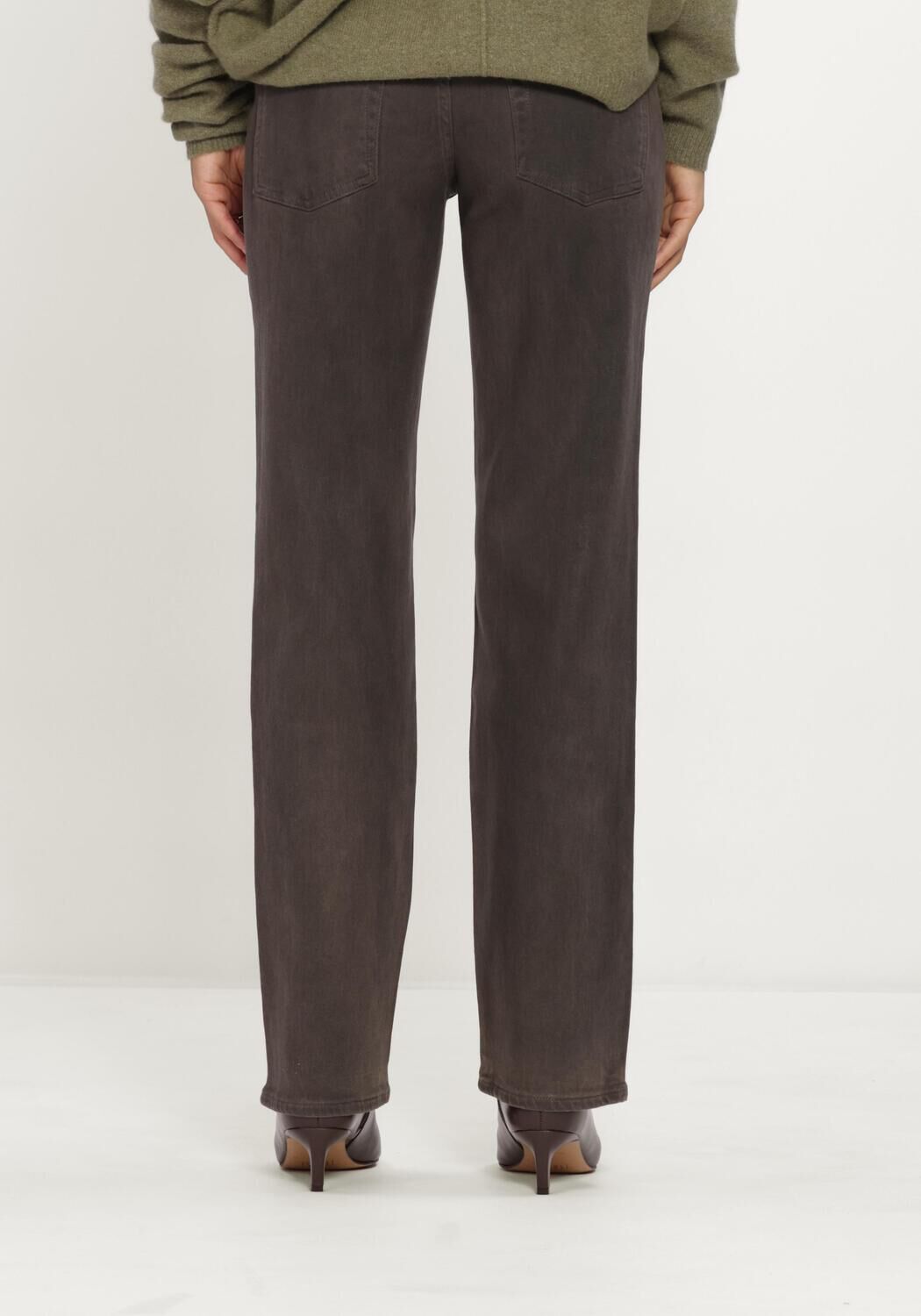 Schwarze 7 FOR ALL MANKIND Straight leg jeans CALIE STRAIGHT VINTAGE COATING BROWN - large