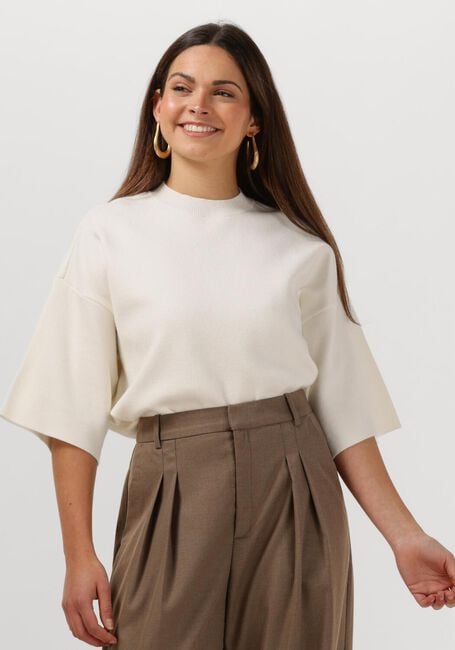 Ecru MINUS T-shirt LUPI KNIT T-SHIRT - large