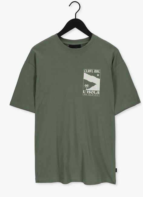 Grüne COLOURFUL REBEL T-shirt L'ISOLA WASHED BASIC TEE - large