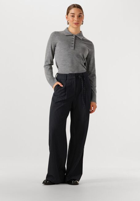 Graue SELECTED WOMEN Tops & T-shirts SLFTHEA LS KNIT MERINO COLLAR NECK - large
