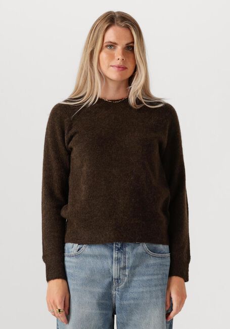 Braune SELECTED FEMME Pullover SLFLULU LS KNIT O-NECK - large
