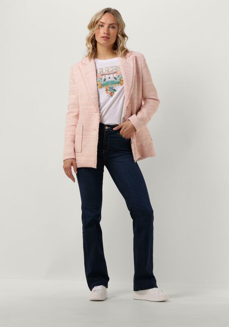 Weiße GUESS T-shirt SS GUESS MANSION LOGO EASY TEE - large