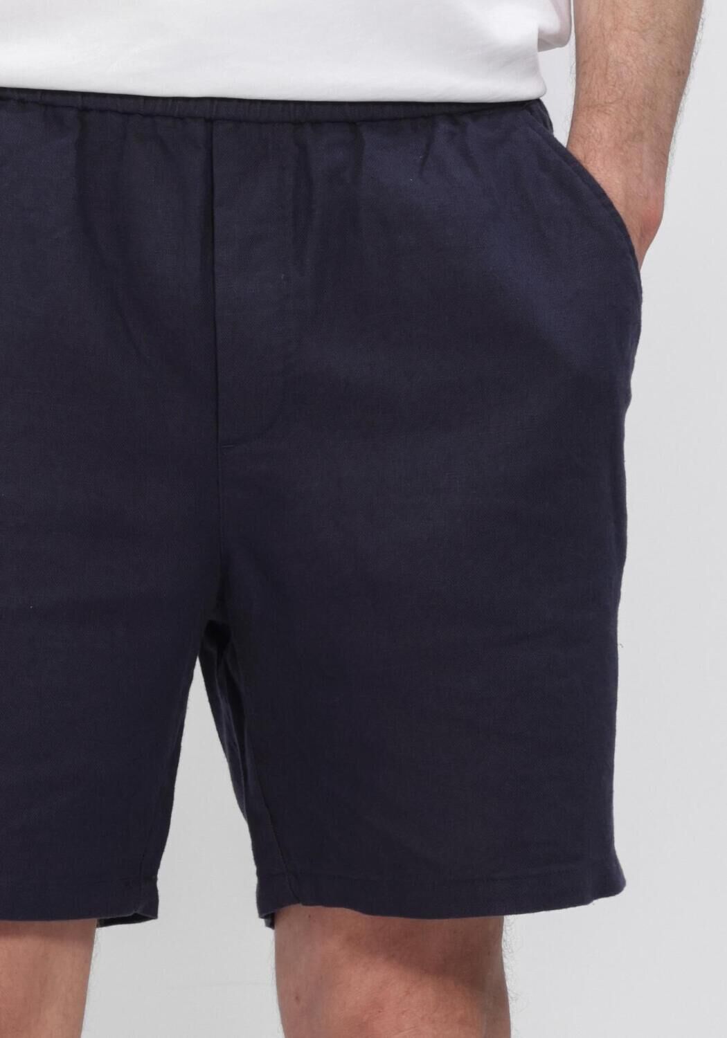 Dunkelblau LES DEUX Kurze Hose OTTO LINEN SHORTS - large