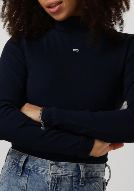 Blaue TOMMY JEANS Rollkragenpullover TJW ESSENTIAL MOCK NECK - large
