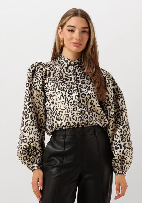 Goldfarbene NUKUS Blusen LETTIE BLOUSE PANTER - large