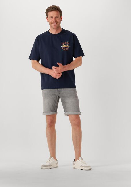 Graue PURE PATH Kurze Hosen THE STEVE SKINNY FIT DENIM SHORTS - large