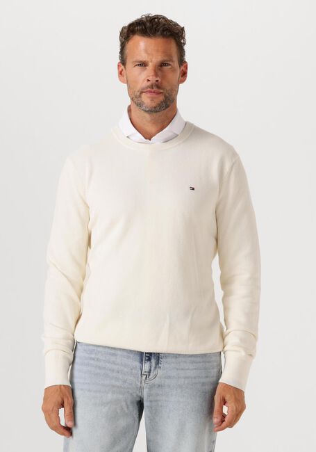 Ecru TOMMY HILFIGER Pullover ESSENTIAL STRUCTURE CREW NECK - large