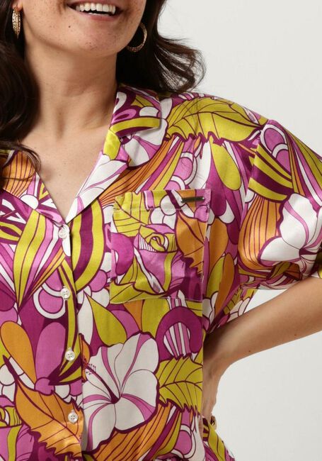 Mehrfarbige/Bunte COLOURFUL REBEL Blusen CELESTE FLORAL SHORT SLEEVE BLOUSE - large