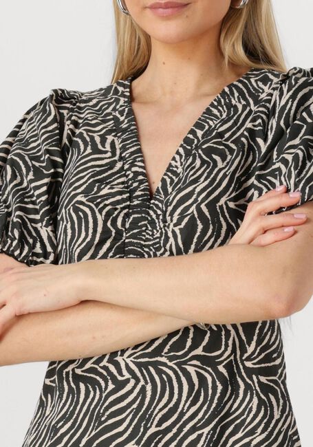 Schwarze NEO NOIR Minikleid ILLANA ZEBRA DRESS - large