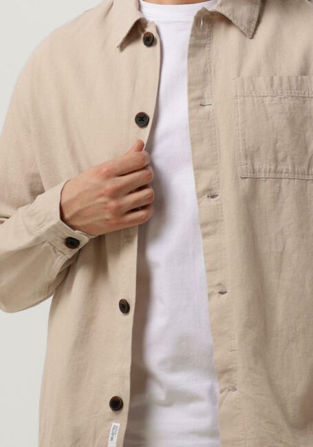 Sand SELECTED HOMME Overshirt SLHLOOSEBLAS-LINEN OVERSHIRT - large