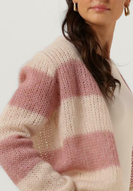 Hell-Pink BY-BAR Strickjacke AVA STRIPE CARDIGAN - large
