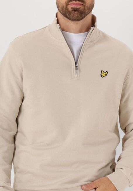 Ecru LYLE & SCOTT Sweatshirt LOOPBACK QUARTER ZIP SWEAT - large