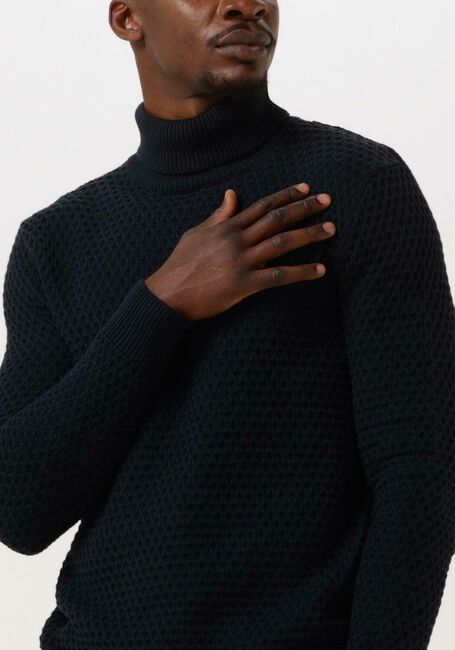 Dunkelblau SELECTED HOMME Rollkragenpullover REMY LS KNIT ALL STU ROLL NECK W CAMP - large