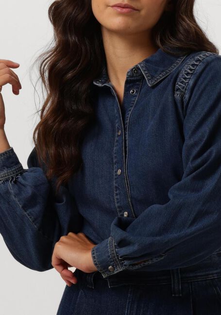 Blaue SUMMUM Blusen DENIM BLOUSE LIGHTWEIGHT COTTON TENCEL - large
