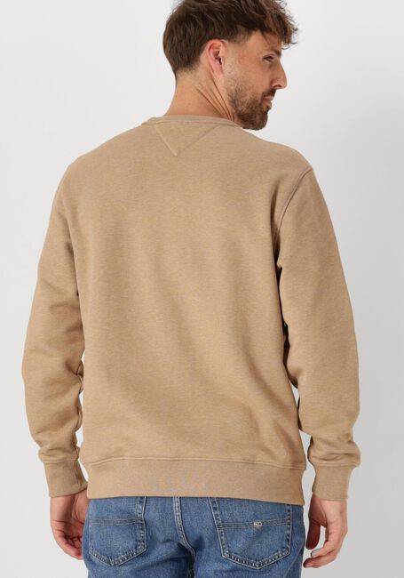Braune TOMMY JEANS Pullover TJM REG BAGDE CREW EXT - large