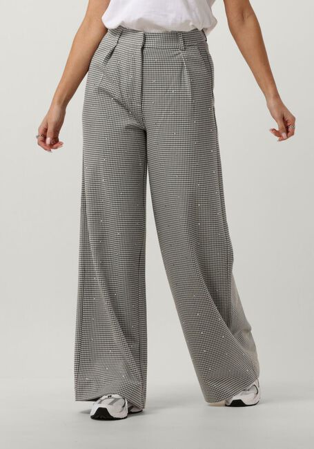 Graue ALIX THE LABEL Hose LADIES WOVEN MINI CHECK PANTS - large