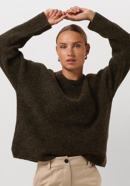 Olive GESTUZ Pullover ALPHAGZ ROUNDNECK NOOS - large