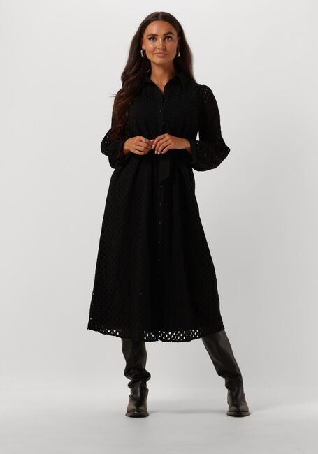 Schwarze Y.A.S. Midikleid YASJOSANNE 7/8 MIDI DRESS - large