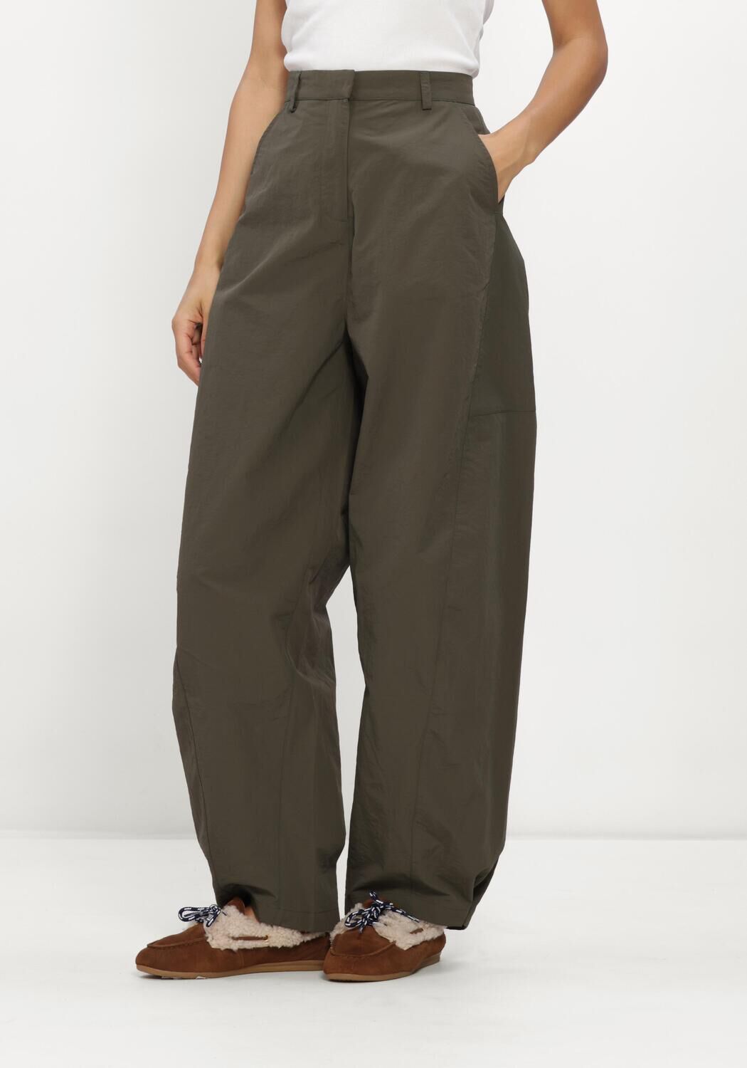 Dunkelgr&uuml;n CATWALK JUNKIE Weite Hose BARREL SHAPED TROUSERS - large