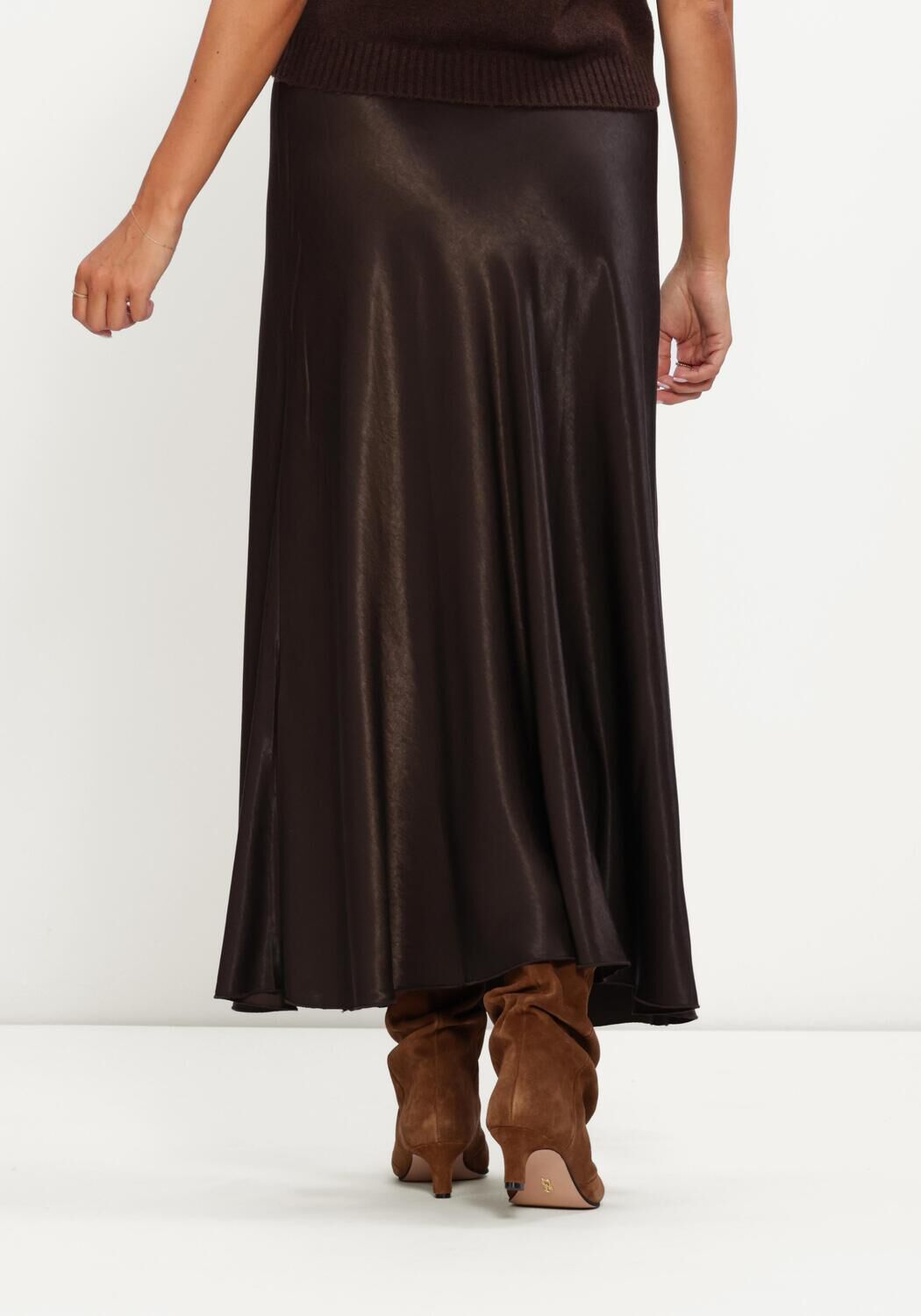 Braune MSCH COPENHAGEN Maxirock MSCHNICOLETTE ULLAS SKIRT - large
