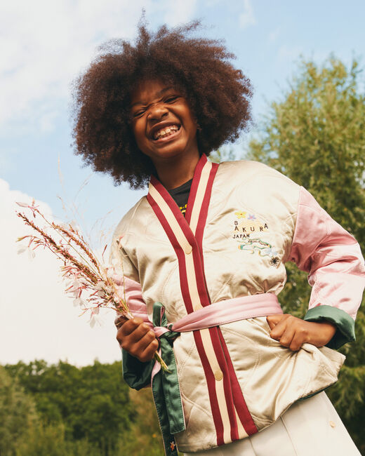 Dunkelgrün SCOTCH & SODA Jack REVERSIBLE SOUVENIR KIMONO BOMBER - large