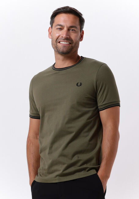 Gr&uuml;ne FRED PERRY T-shirt TWIN TIPPED T-SHIRT - large