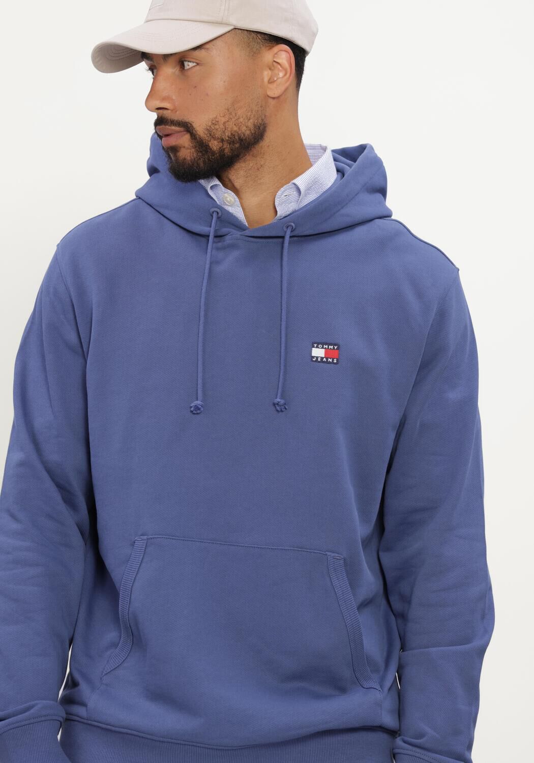 Blaue TOMMY JEANS Sweatshirt TJM REG BADGE HOODIE EXT - large