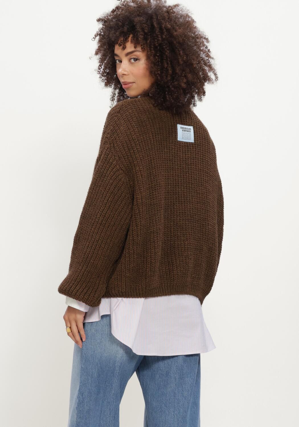 Braune AMERICAN VINTAGE Pullover CYROW - large