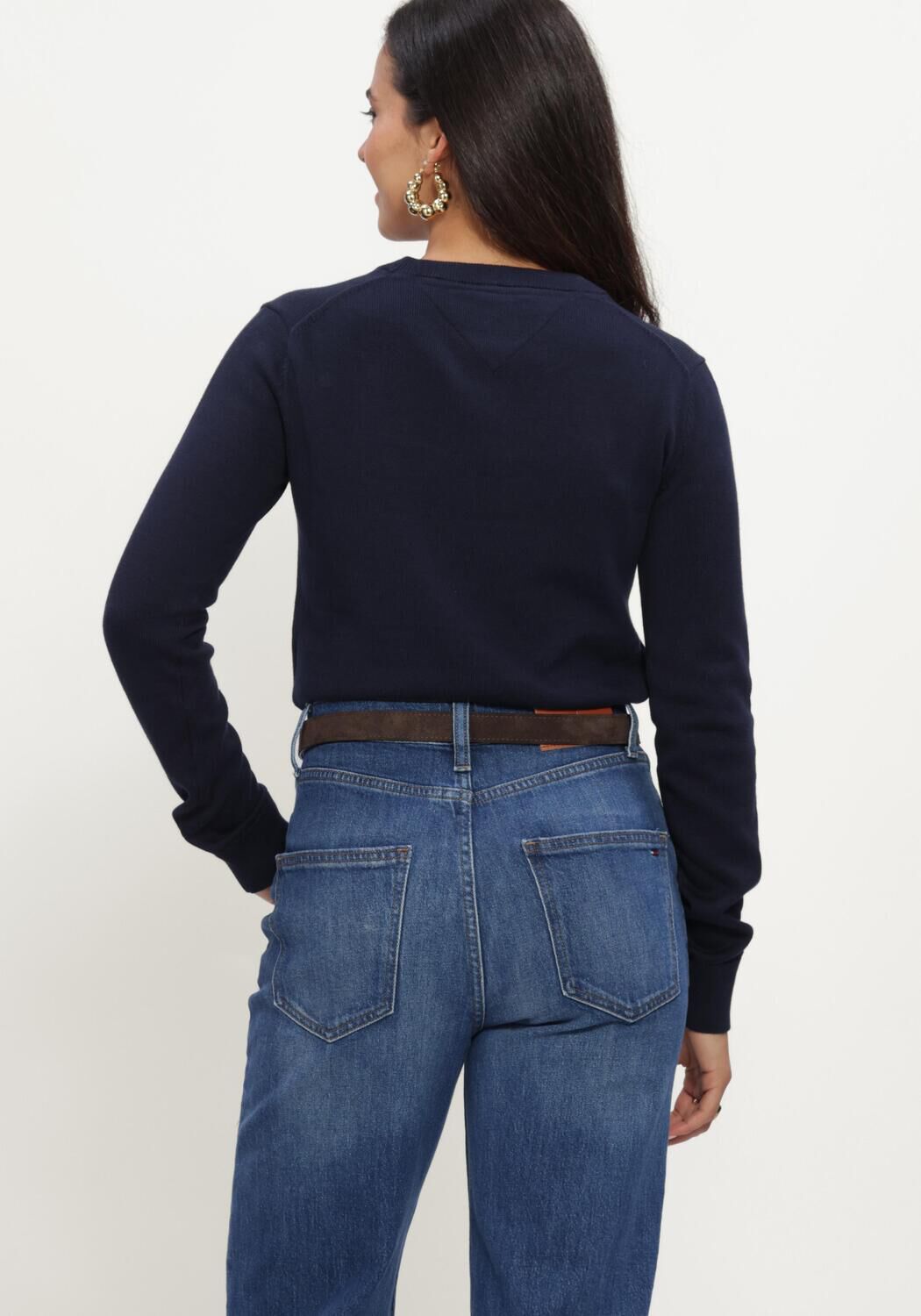 Dunkelblau TOMMY JEANS Sweatshirt TJW FLAG CREW NECK SWEATER EXT - large