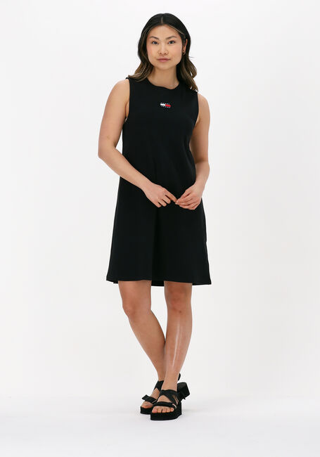 Schwarze TOMMY JEANS Minikleid TJW BADGE TANK DRESS - large