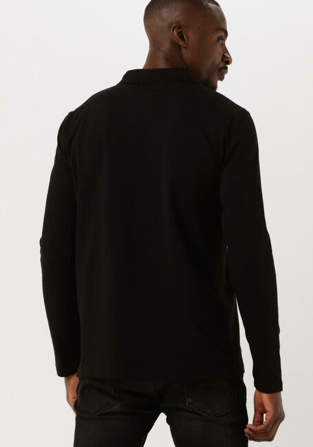 Schwarze PUREWHITE Polo-Shirt POLO LONG SLEEVE WITH LOGO TAPE ON SLEEVE - large