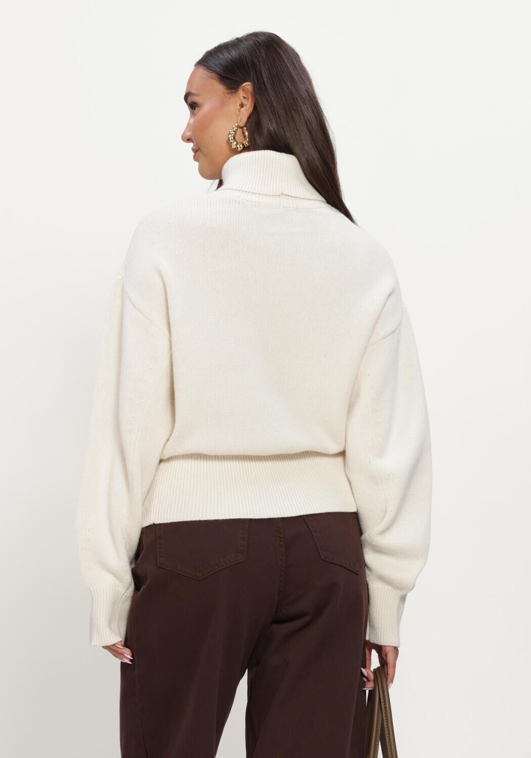 Creme SELECTED WOMEN Rollkragenpullover SLWELLIE LS KNIT ROLL NECK - large