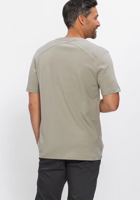 Khaki CAST IRON T-shirt REGULAR FIT INTERLOCK - large