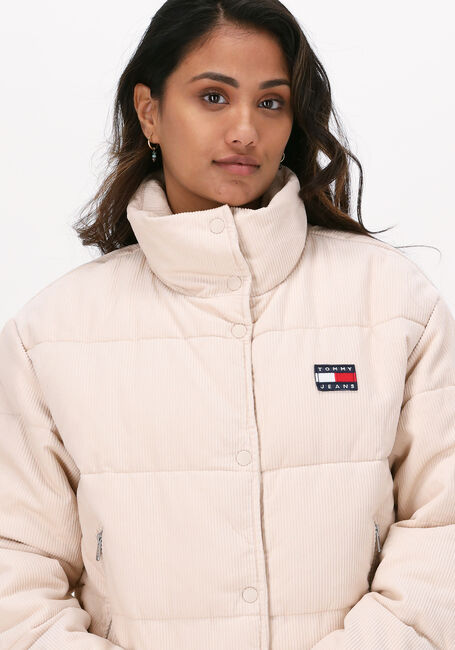 Beige TOMMY JEANS Wattierte Jack TJW CORD PUFFA JACKET - large