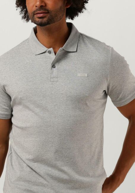 Graue CALVIN KLEIN Polo-Shirt SMOOTH COTTON SLIM POLO - large