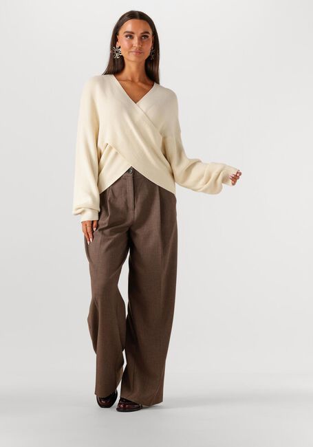 Ecru MSCH COPENHAGEN Pullover MSCHZINELLE RACHELLE WRAP PULLOVER - large