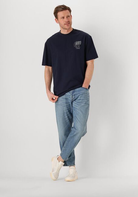 Dunkelblau SELECTED HOMME T-shirt SLHRELAXJAY LICENSE SS O-NECK TEE - large