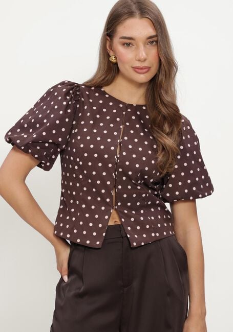Braune NEO NOIR Blusen ANELA DOT BLOUSE - large