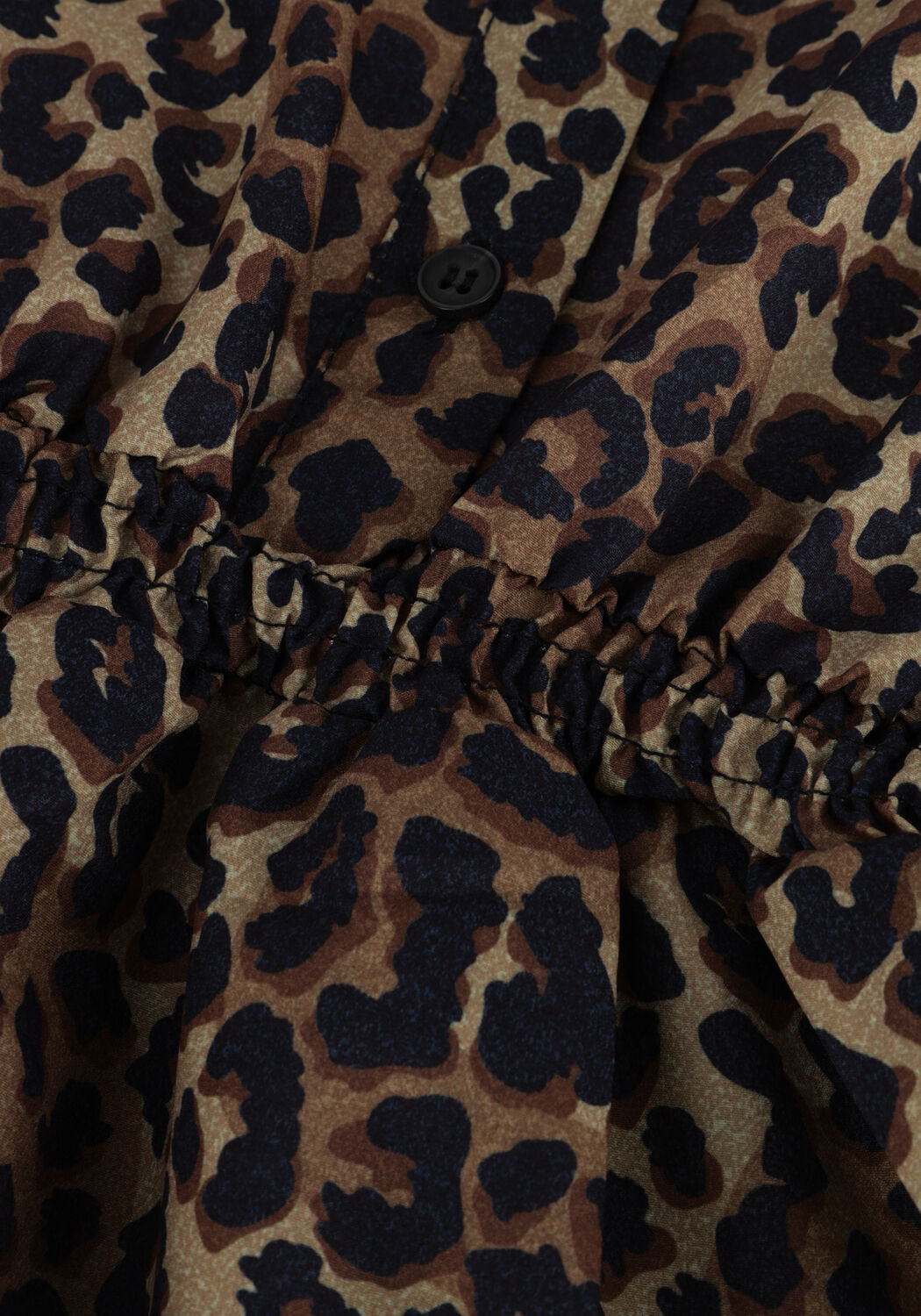 Braune COLOURFUL REBEL Minikleid SACHA LEOPARD SHIRT DRESS LS - large