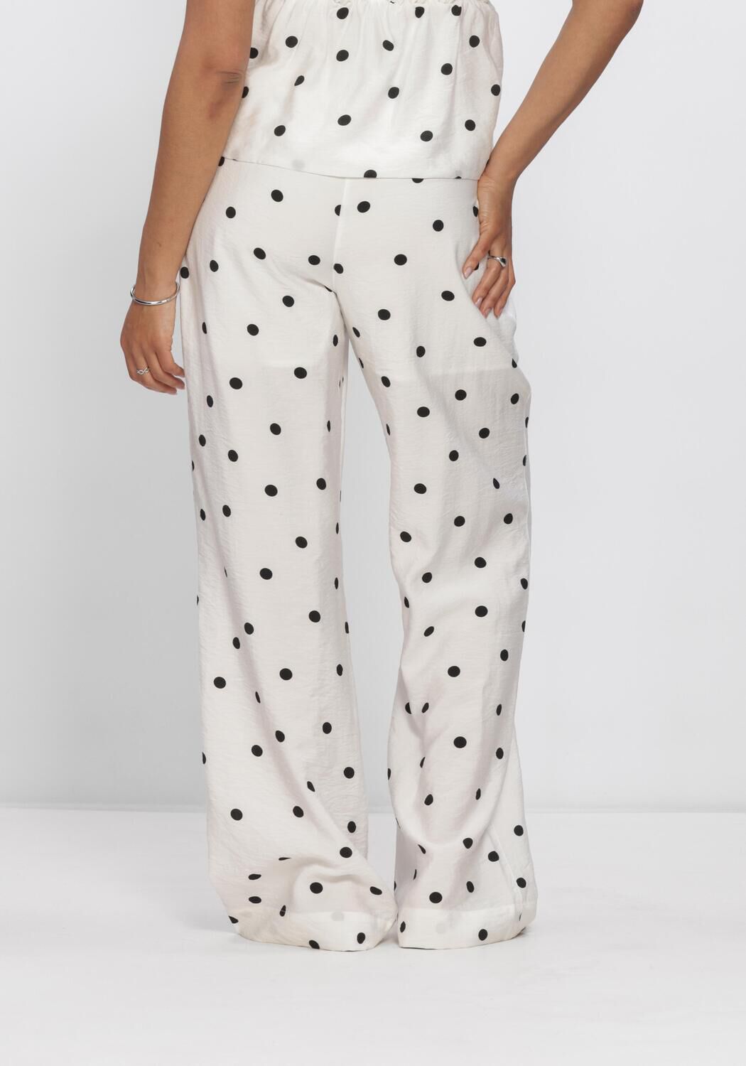 Wei&szlig;e CATWALK JUNKIE Hosen DOTTED PULL ON TROUSERS - large