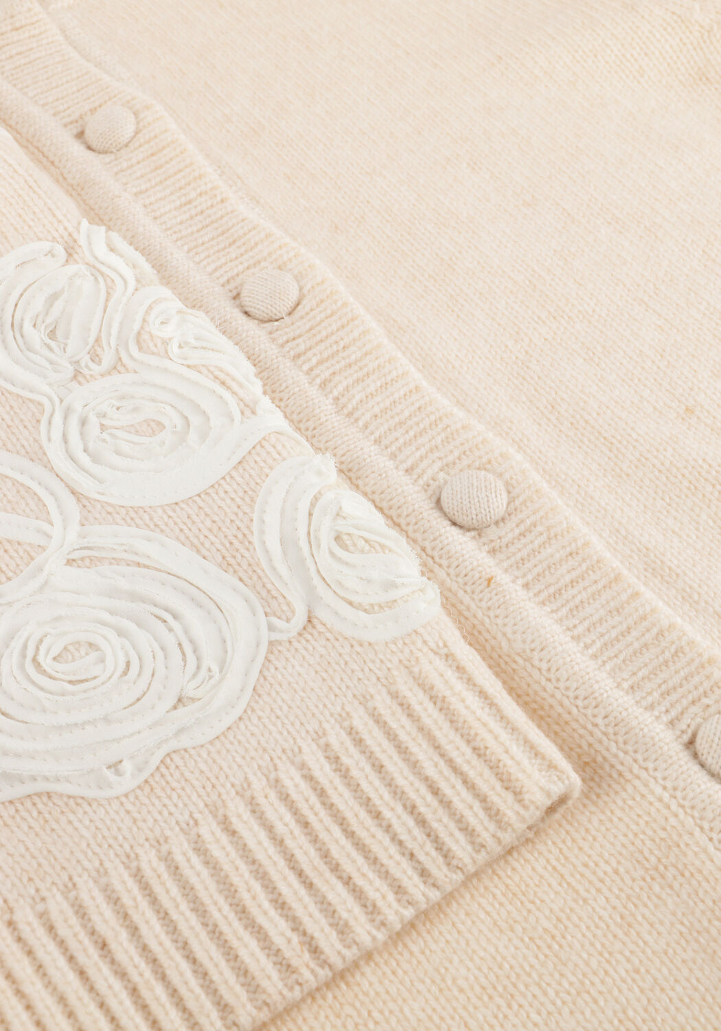 Ecru OBJECT Strickjacke OBJJANE 2/4 RE KNIT CARDIGAN - large