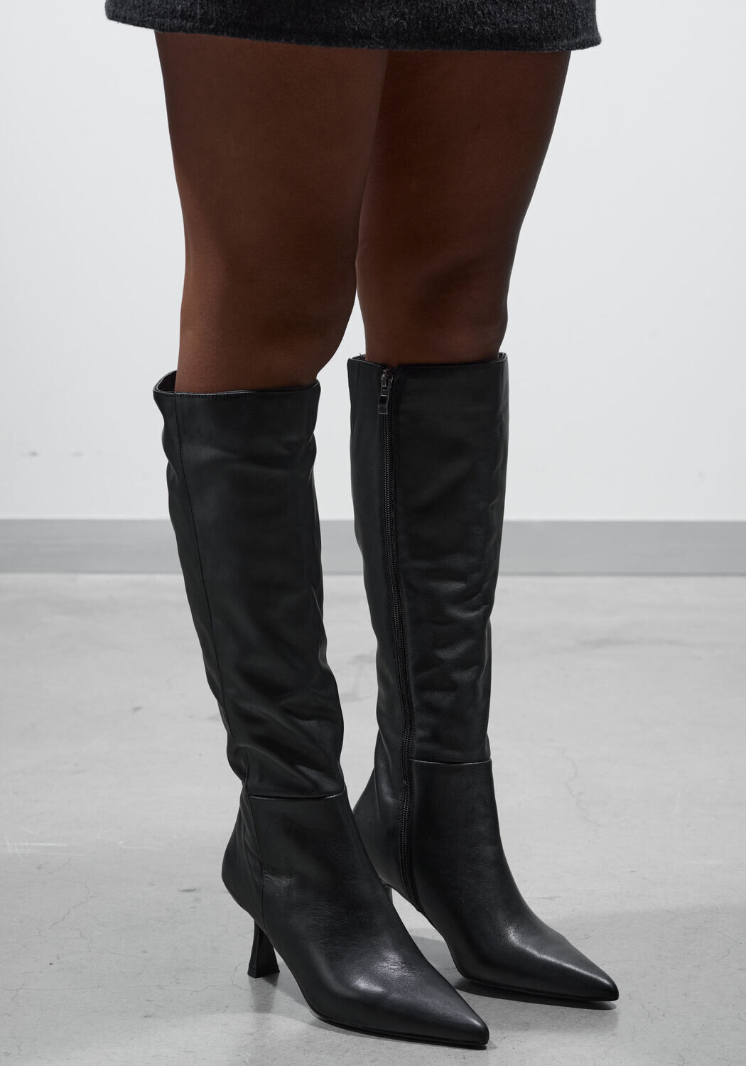 Schwarze STEFANO LAURAN Hohe Stiefel BOTA - medium