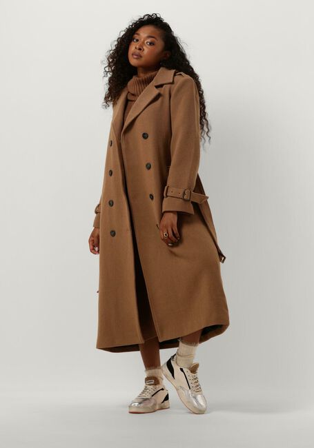 Braune SELECTED FEMME Trenchcoats SLFHENRIKA WOOL TRENCH COAT - large