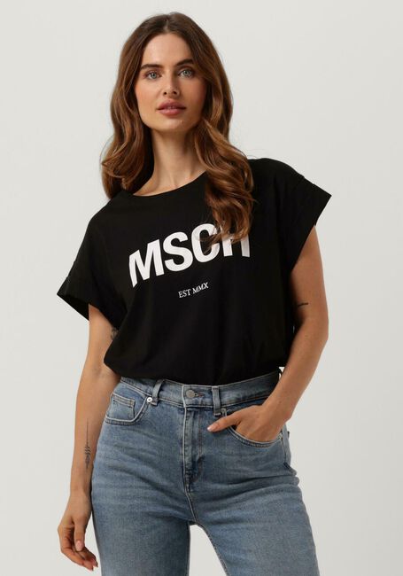 Schwarze MSCH COPENHAGEN T-shirt ALVA ORGANIC MSCH STD TEE - large