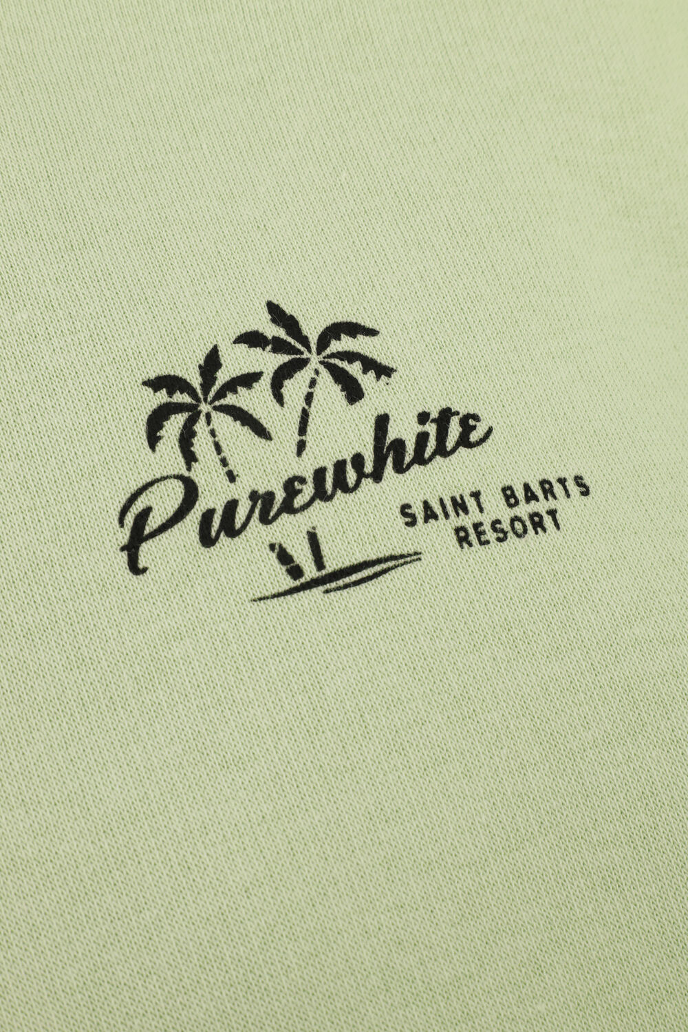 Gr&uuml;ne PUREWHITE Sweatshirt HOODIE WITH CHEST PRINT - large