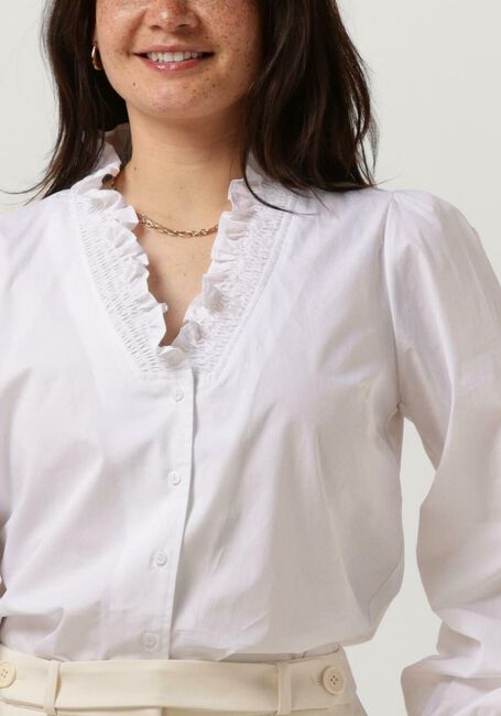 Weiße NEO NOIR Blusen BRIELLE SOLID SHIRT - large