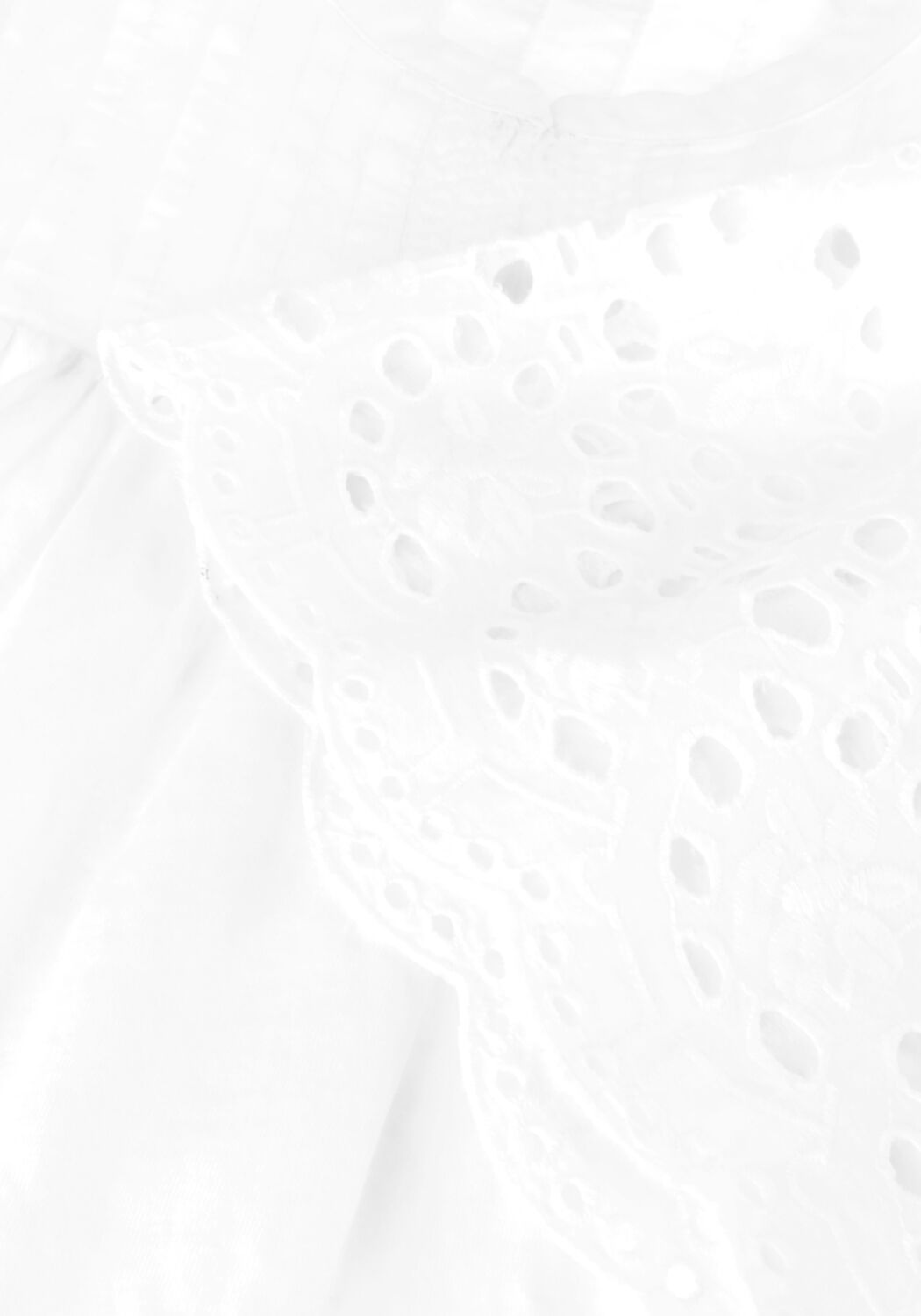 Wei&szlig;e RUBY TUESDAY Blusen SALOME BLOUSE WITH HALF EMBRO SLEEVES AND ROUND NECK - large