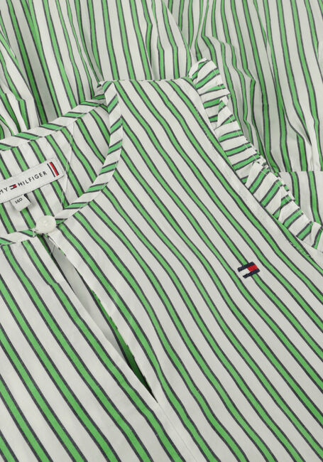 Grüne TOMMY HILFIGER Midikleid STRIPED RUFFLE DRESS SLVSS - large