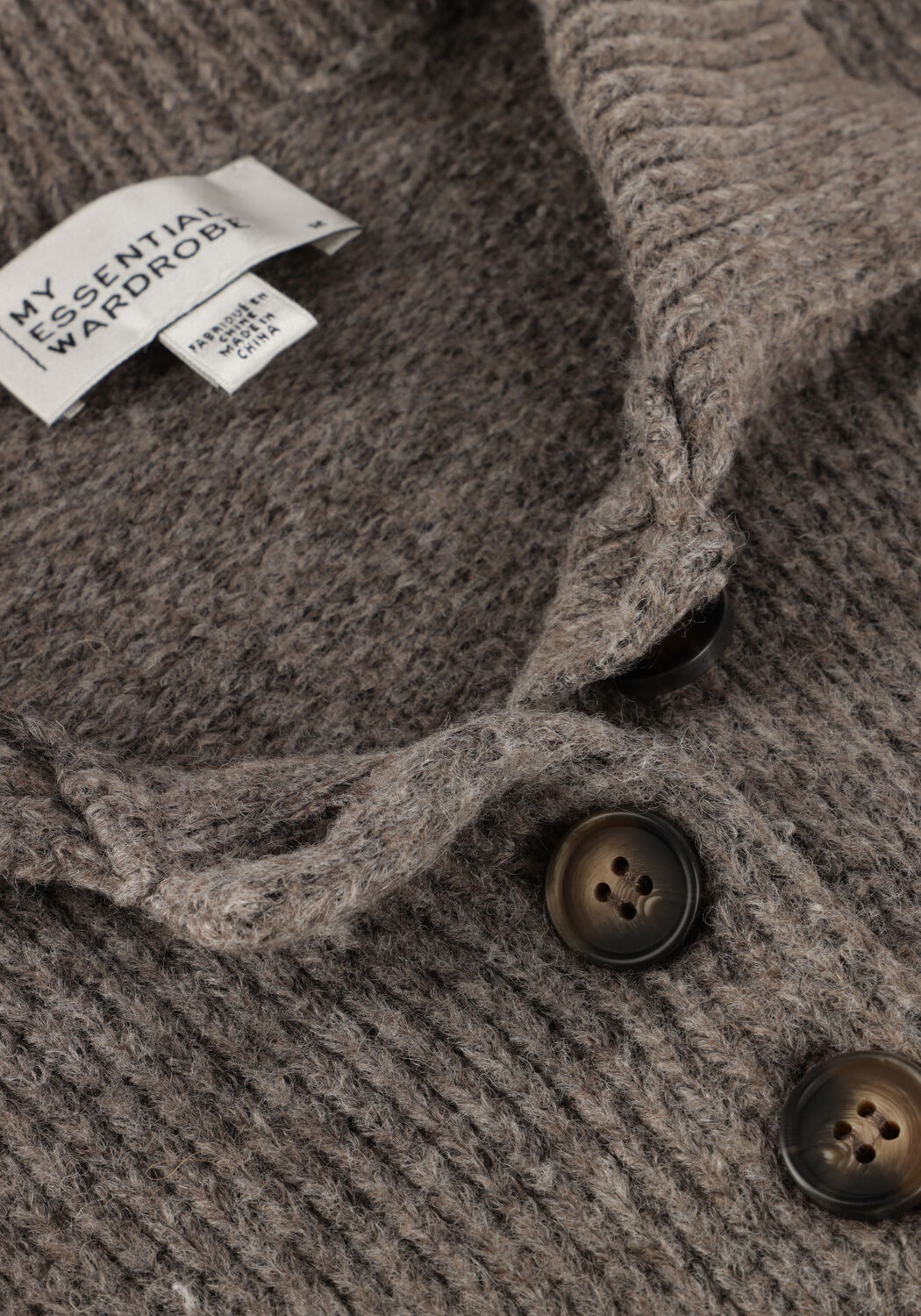 Graue MY ESSENTIAL WARDROBE Pullover PALOMAMW KNIT POLO SS - large